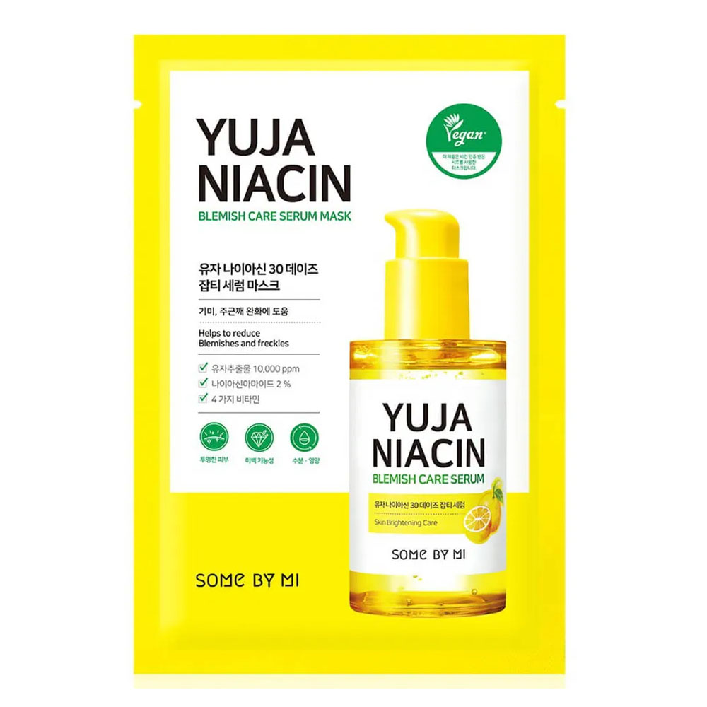 SOME BY MI Тканевая маска для лица с экстрактом юдзу YUJA NIACIN BLEMISH CARE SERUM MASK
SOME BY MI Тканевая маска для лица с экстрактом юдзу YUJA NIACIN BLEMISH CARE SERUM MASK