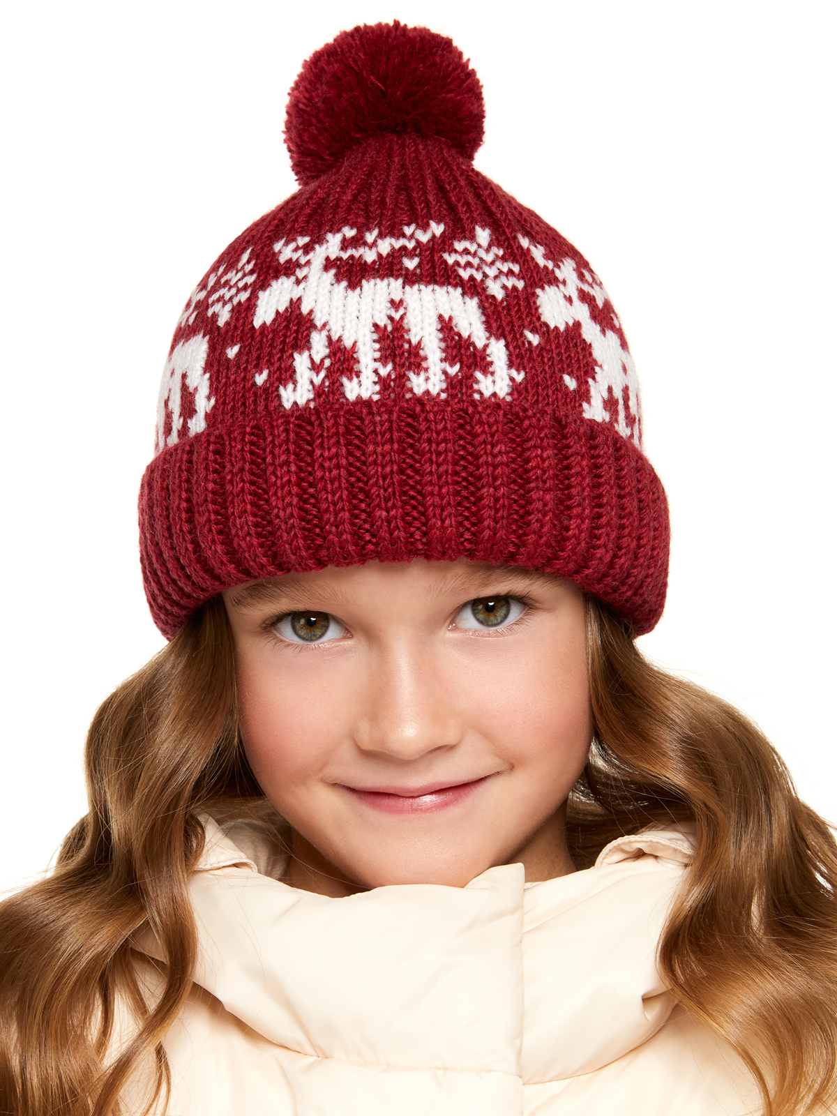 фото Шапка бини детская scandica moose винный teens р.52-54cm
