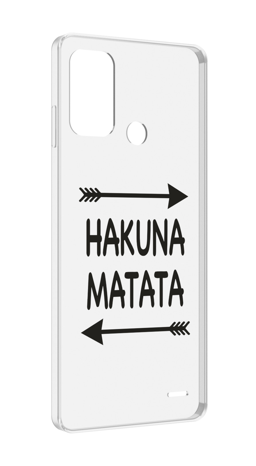 Чехол MyPads Hakuna-Matata для ZTE Blade A52, Прозрачный, Tocco