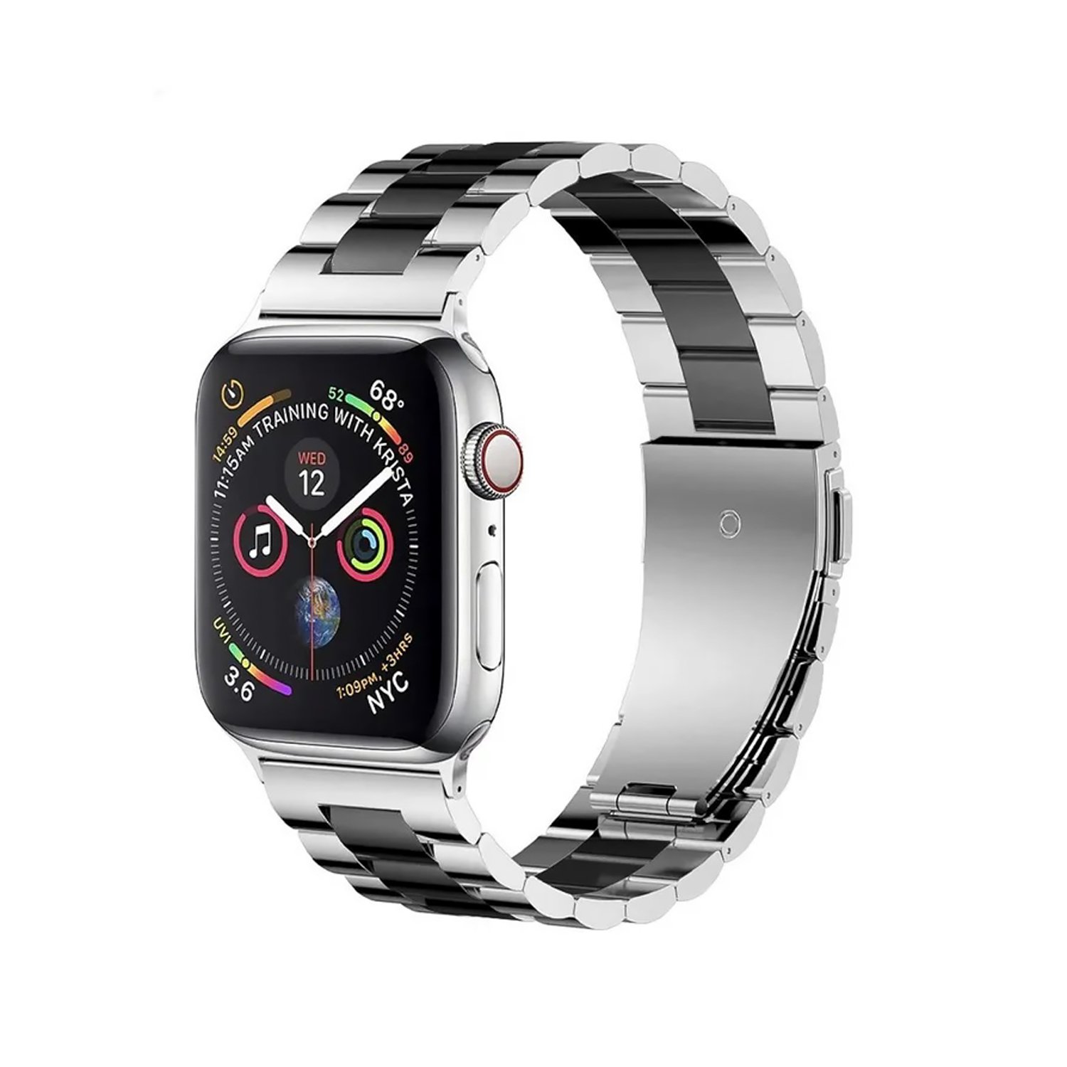 Ремешок для Watch 42/44/45/49 mm металлический блочный на застежке 2 <серебристо-черный>, Watch 42/44/45/49 mm
Ремешок для Watch 42/44/45/49 mm металлический блочный на застежке 2 <серебристо-черный>, Watch 42/44/45/49 mm