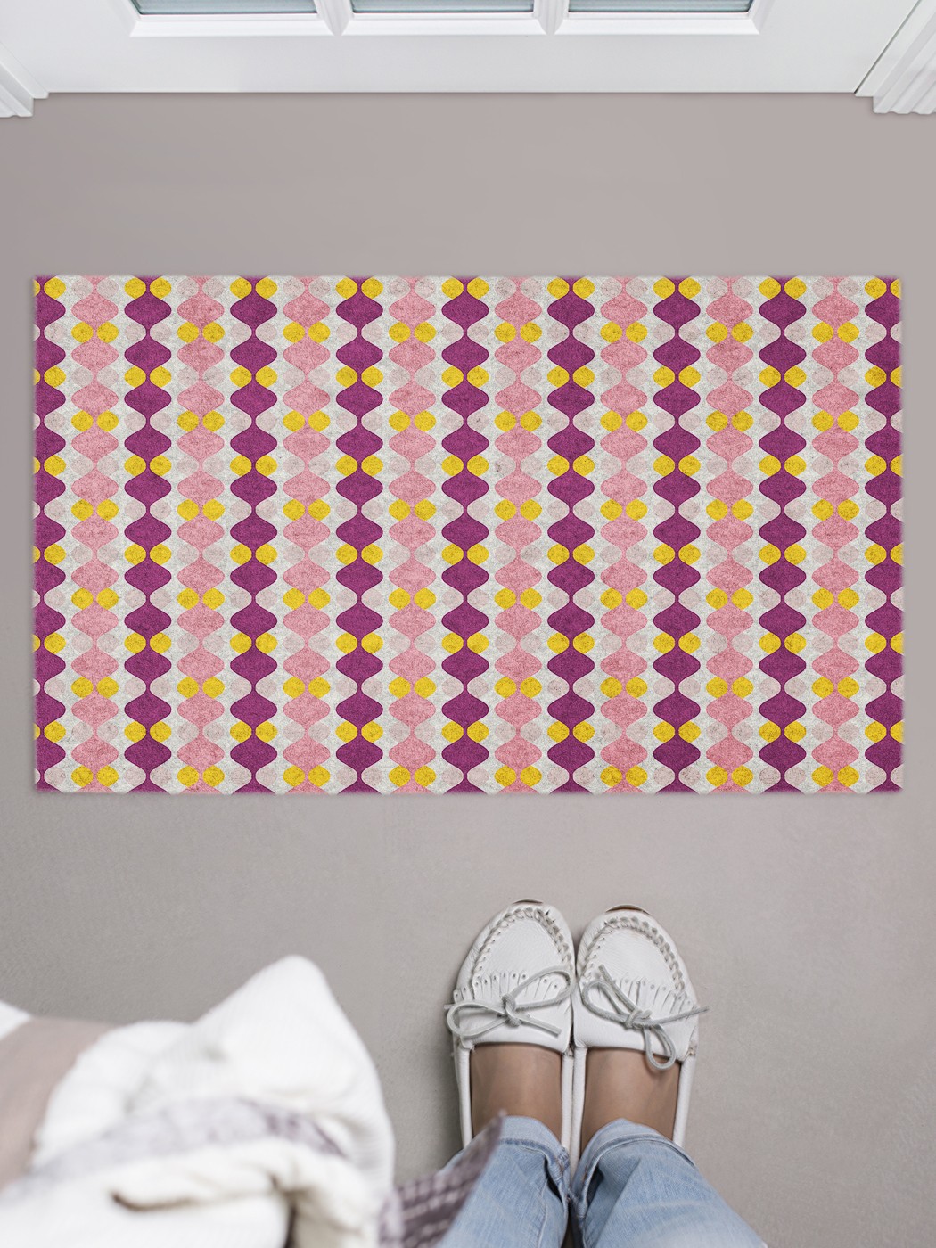 фото Придверный коврик joyarty "бисерные шторы" для обуви 75x45 см
