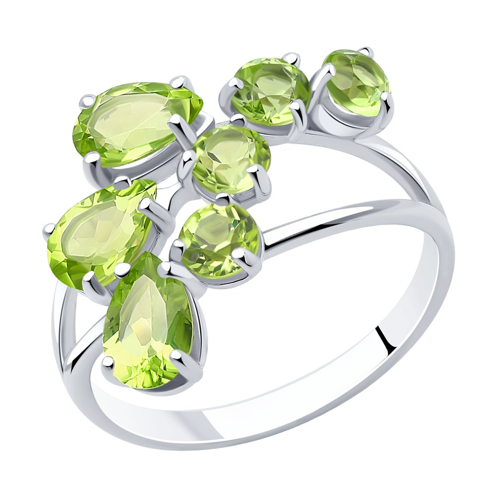 Кольцо из серебра с хризолитом р 20 SOKOLOV 92010615 
Кольцо из серебра с хризолитом р 20 SOKOLOV 92010615