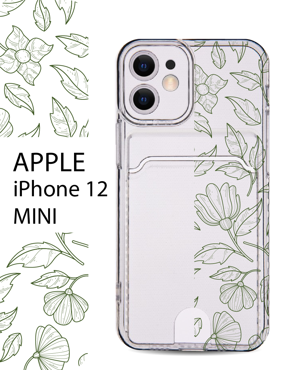 Чехол на Apple iPhone 12 Mini с карманом для банковской карты и принтом, Зеленый;черный, Apple iPhone 12 Mini
Чехол на Apple iPhone 12 Mini с карманом для банковской карты и принтом, Зеленый;черный, Apple iPhone 12 Mini