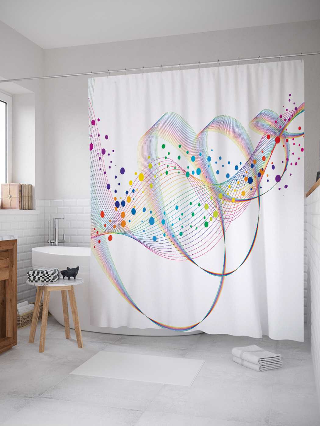 Штора для ванной JoyArty "Абстрактные волны" из сатена, 180х200 см с крючками
Штора для ванной JoyArty "Абстрактные волны" из сатена, 180х200 см с крючками