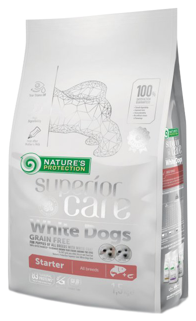 Сухой корм для щенков Natures Protection Стартер, беззерновой, лосось, 1,5 кг, Стартер
Сухой корм для щенков Natures Protection Стартер, беззерновой, лосось, 1,5 кг, Стартер