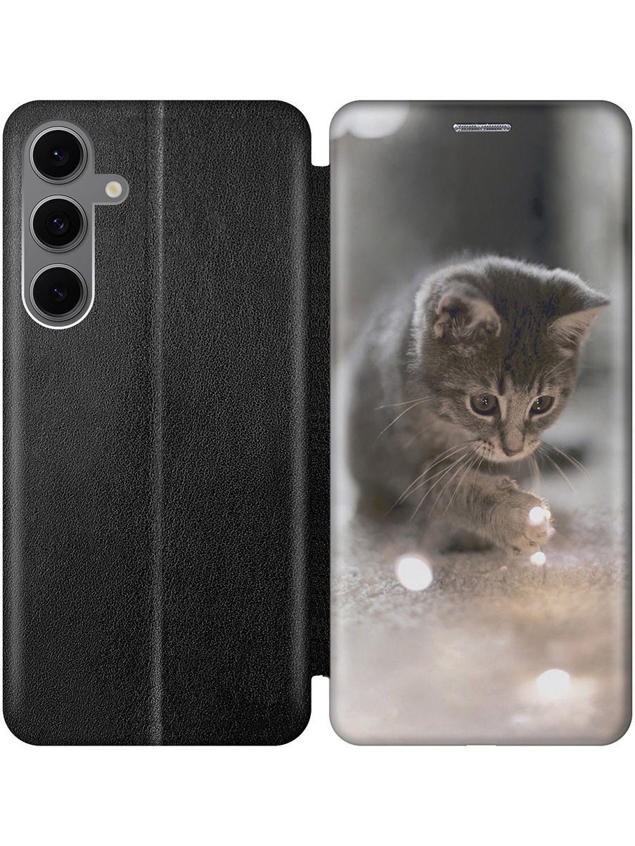 Чехол-книжка на Samsung Galaxy S24 FE с принтом "Котенок и свет" черный, Черный;белый;коричневый;серый, 786718111
Чехол-книжка на Samsung Galaxy S24 FE с принтом "Котенок и свет" черный, Черный;белый;коричневый;серый, 786718111