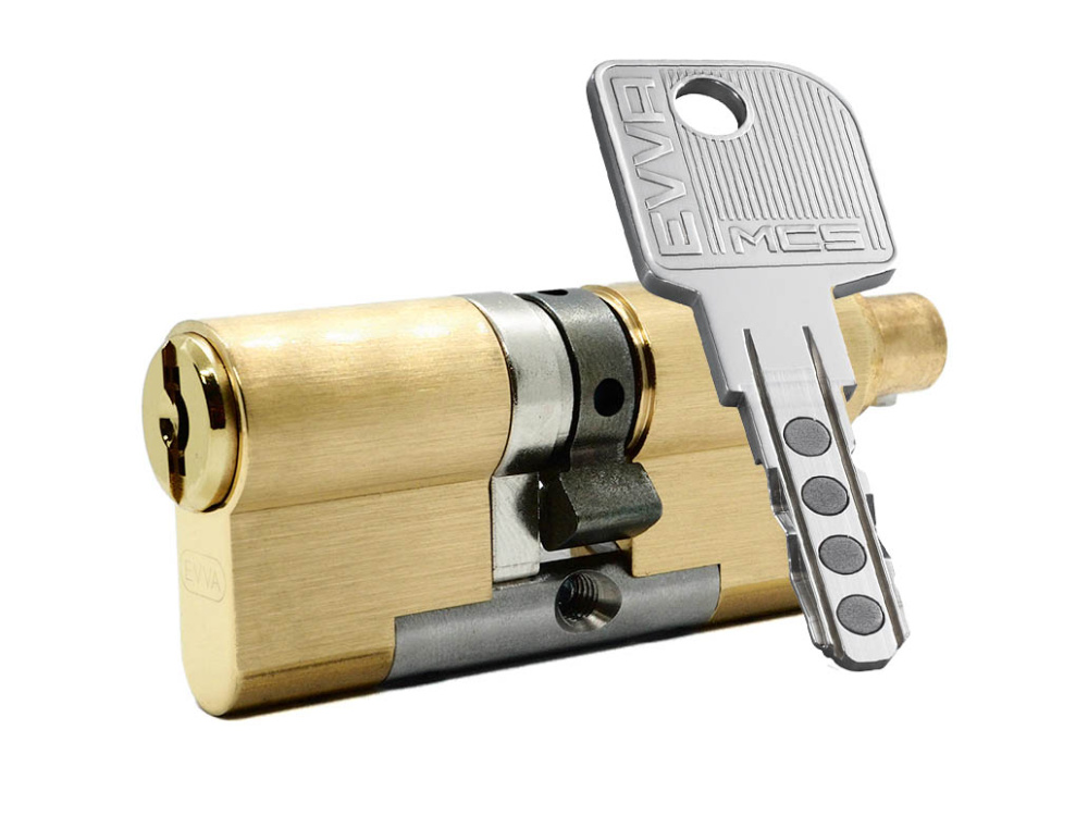 Цилиндр EVVA MCS ключ-вертушка (размер 51х41 мм) - Латунь, Золотистый 
Цилиндр EVVA MCS ключ-вертушка (размер 51х41 мм) - Латунь, Золотистый
