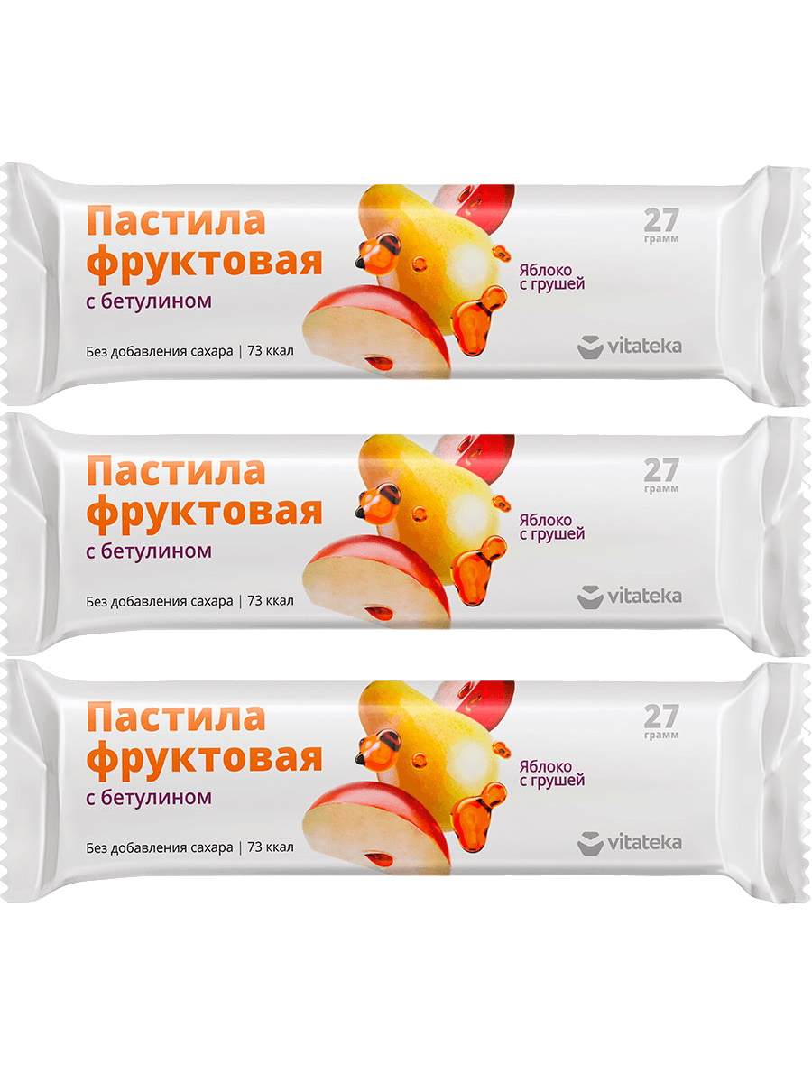 Комплект Vitateka Пастила фруктовая с бетулином яблоко с грушей 27 гр 3 шт, Пастила фруктовая с бетулином
Комплект Vitateka Пастила фруктовая с бетулином яблоко с грушей 27 гр 3 шт, Пастила фруктовая с бетулином