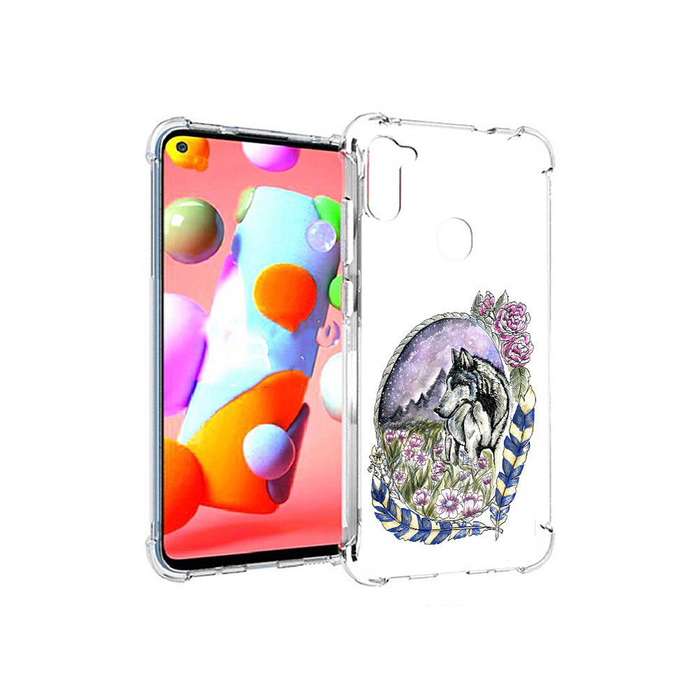 Чехол MyPads Tocco для Samsung Galaxy A11 нарисованный волк в цветах с перьями, Прозрачный, Tocco
Чехол MyPads Tocco для Samsung Galaxy A11 нарисованный волк в цветах с перьями, Прозрачный, Tocco