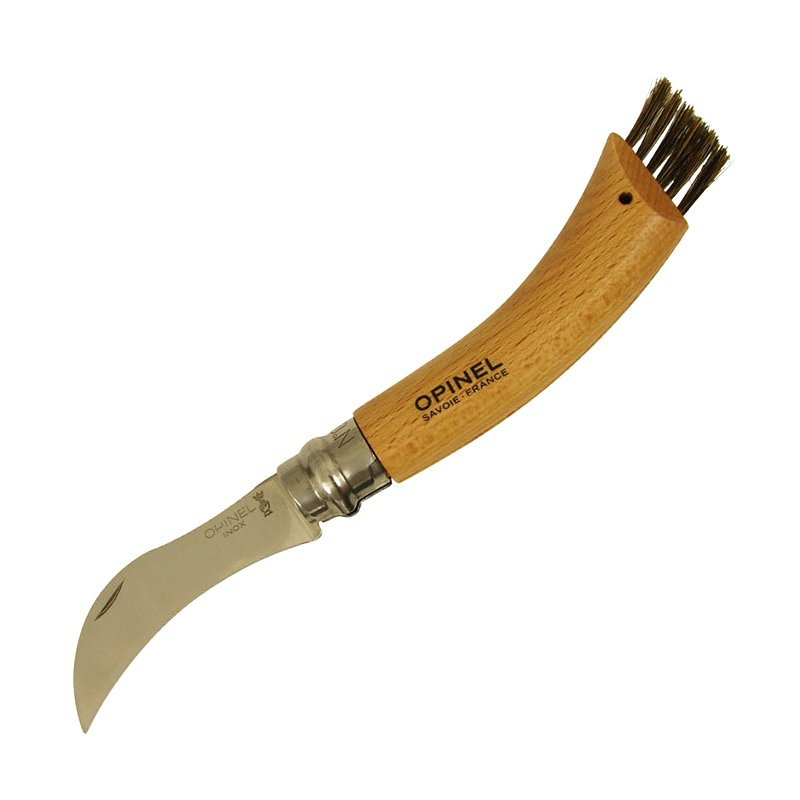 фото Нож грибника opinel №8, нержавеющая сталь, рукоять бук, блистер, 001250