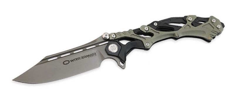 фото Складной нож storm5, сталь d2, рукоять 7075 hard aluminium witharmour