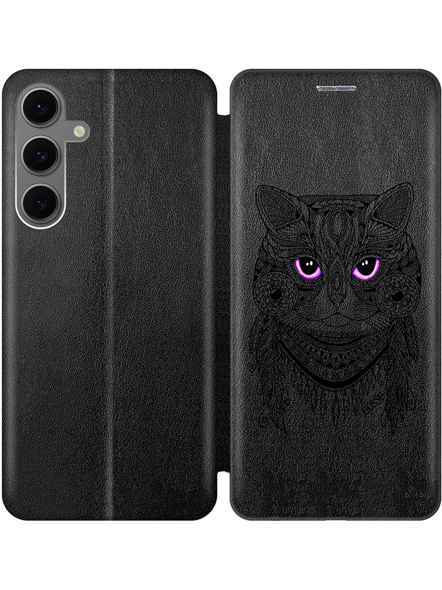Чехол-книжка на Samsung Galaxy S24 FE с принтом "Розовоглазая кошка" черный, Черный;прозрачный;фиолетовый, 786718112
Чехол-книжка на Samsung Galaxy S24 FE с принтом "Розовоглазая кошка" черный, Черный;прозрачный;фиолетовый, 786718112