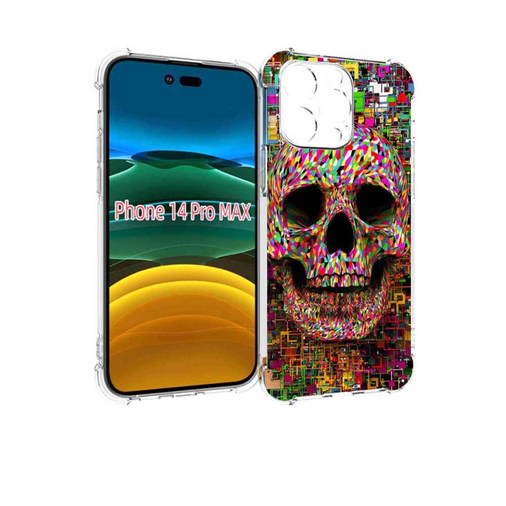 Чехол MyPads череп красочные цвета для iPhone 14 Pro Max, Прозрачный, Tocco 
Чехол MyPads череп красочные цвета для iPhone 14 Pro Max, Прозрачный, Tocco