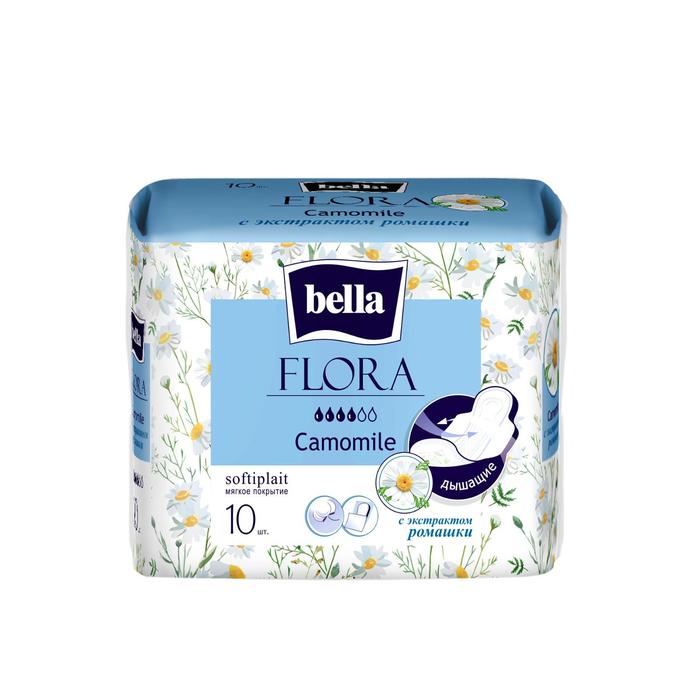 Прокладки женские гигиенические bella FLORA Camomile с экстрактом ромашки по 10 шт., Белый
Прокладки женские гигиенические bella FLORA Camomile с экстрактом ромашки по 10 шт., Белый