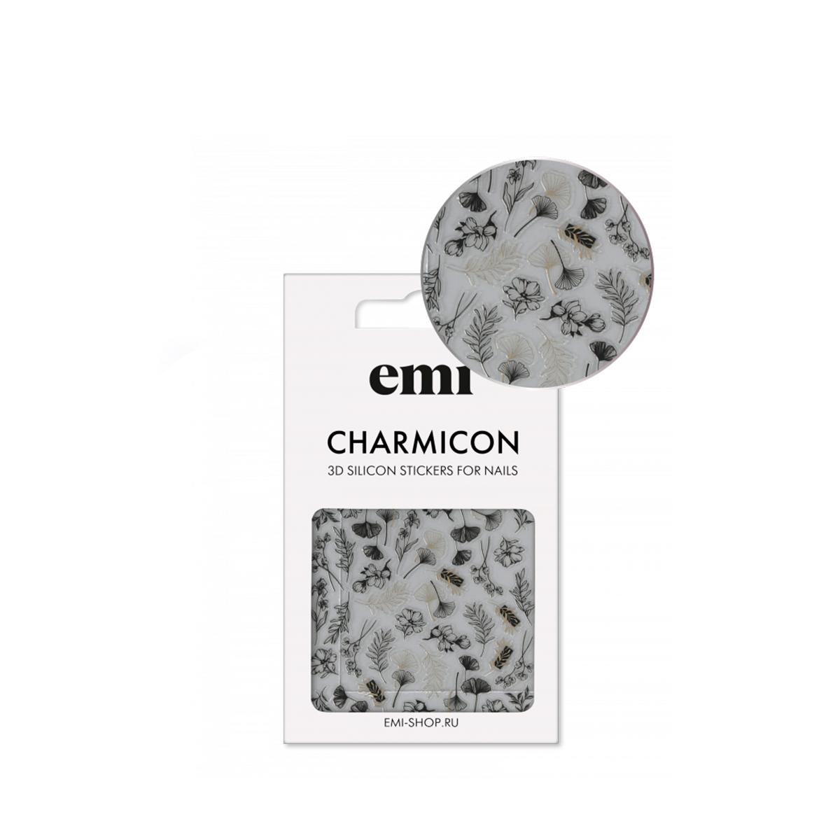 E.Mi, 3D-стикеры №212 Флористика Charmicon 3D Silicone Stickers, Черный;золотистый
E.Mi, 3D-стикеры №212 Флористика Charmicon 3D Silicone Stickers, Черный;золотистый