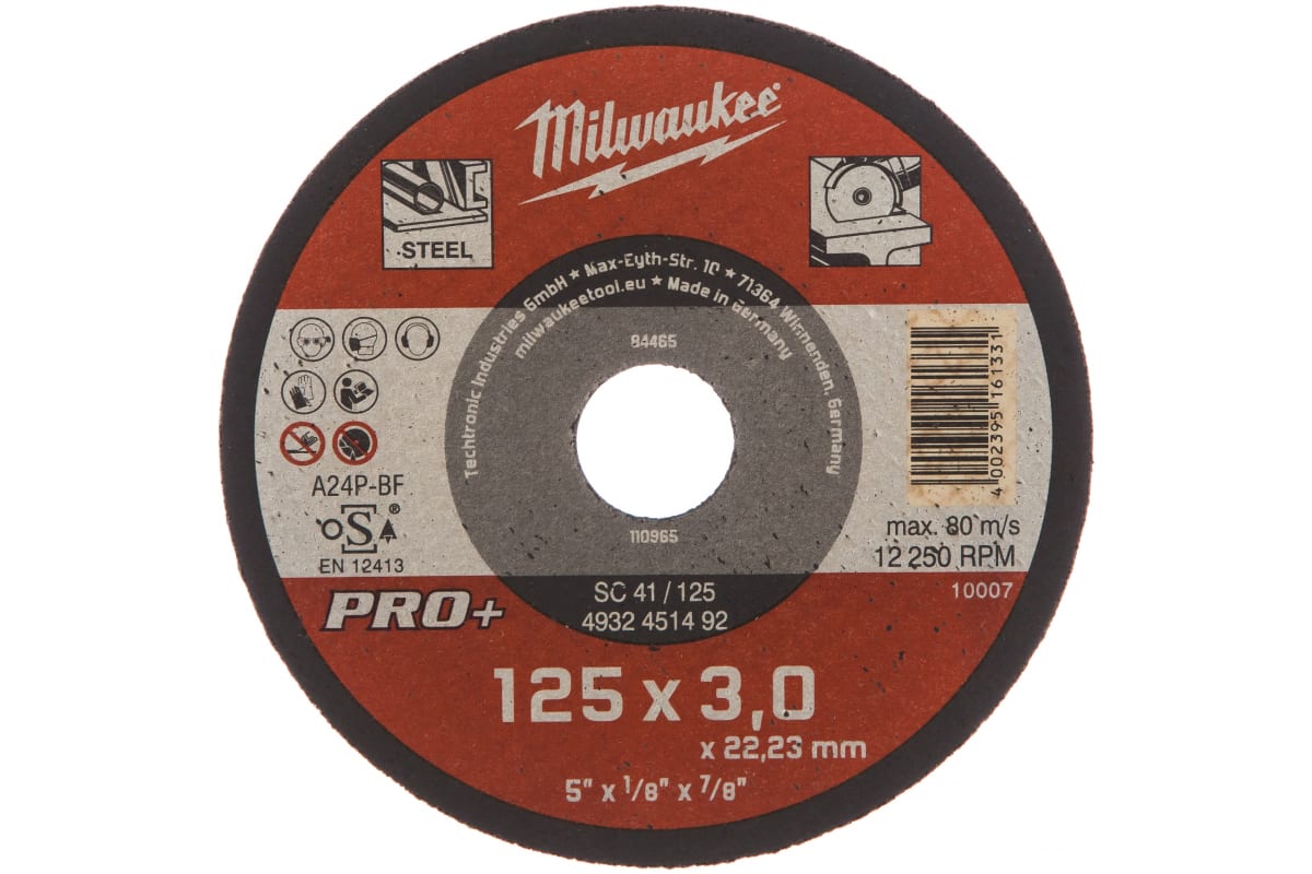 Отрезной диск SC 41/125х3 PRO+ (1 шт) (заказ кратно 25 шт), CutWSC41/125X3 PRO+ CUTTING WHEEL 1pc
Отрезной диск SC 41/125х3 PRO+ (1 шт) (заказ кратно 25 шт), CutWSC41/125X3 PRO+ CUTTING WHEEL 1pc