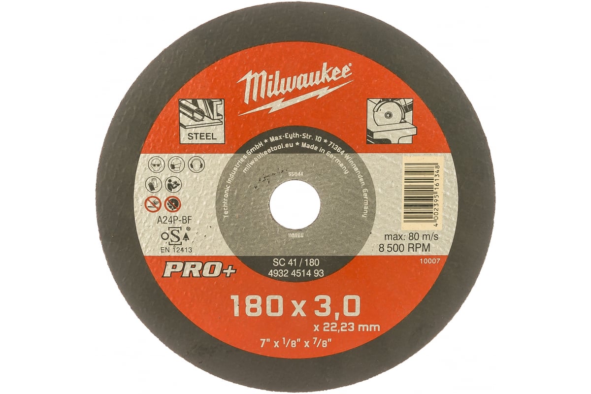 Отрезной диск SC 41/180x3мм (1 шт) (заказ кратно 25 шт), CutWSC41/180X3 PRO+ CUTTING WHEEL 1pc
Отрезной диск SC 41/180x3мм (1 шт) (заказ кратно 25 шт), CutWSC41/180X3 PRO+ CUTTING WHEEL 1pc