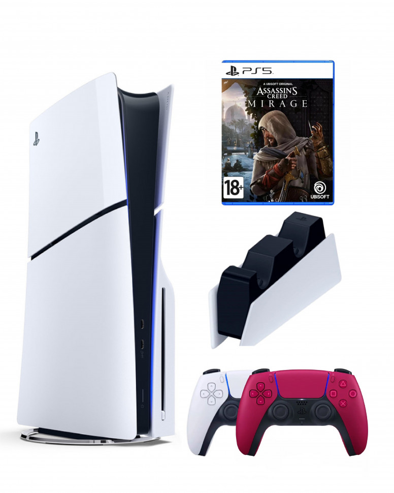Игровая приставка Sony Playstation 5 Slim 1 Tb+2-ой геймпад(красный)+ЗУ+Assassins Mirage
Игровая приставка Sony Playstation 5 Slim 1 Tb+2-ой геймпад(красный)+ЗУ+Assassins Mirage