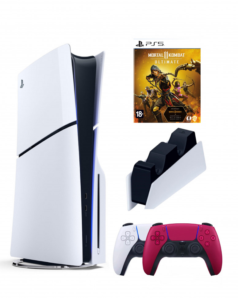 Игровая приставка Sony Playstation 5 Slim 1 Tb+2-ой геймпад(красный)+ЗУ+Mortal Kombat 11
Игровая приставка Sony Playstation 5 Slim 1 Tb+2-ой геймпад(красный)+ЗУ+Mortal Kombat 11
