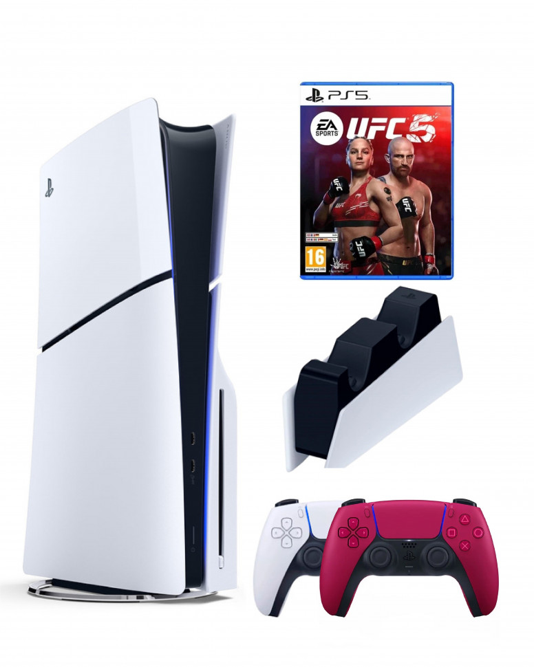 Игровая приставка Sony Playstation 5 Slim 1 Tb+2-ой геймпад(красный)+ЗУ+UFC5
Игровая приставка Sony Playstation 5 Slim 1 Tb+2-ой геймпад(красный)+ЗУ+UFC5