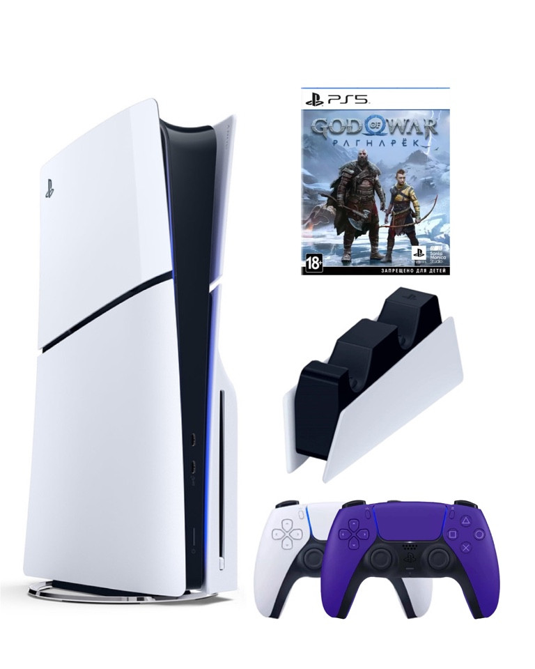 Игровая приставка Sony Playstation 5 Slim 1 Tb+2-ой геймпад(пурпурный)+ЗУ+God of War
Игровая приставка Sony Playstation 5 Slim 1 Tb+2-ой геймпад(пурпурный)+ЗУ+God of War