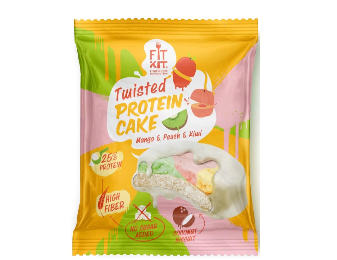 Протеиновое печенье Fit Kit TWISTED Protein Cake манго, персик, киви, 70 г, Fit Kit, TWISTED Protein Cake, 70г (Манго-Персик-Киви)
Протеиновое печенье Fit Kit TWISTED Protein Cake манго, персик, киви, 70 г, Fit Kit, TWISTED Protein Cake, 70г (Манго-Персик-Киви)