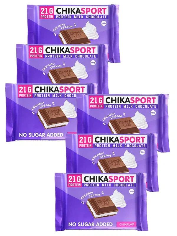 Протеиновый молочный шоколад Bombbar CHIKA SPORT со Сливочной начинкой, 6х100г, CHIKA SPORT Протеиновый молочный шоколад со Сливочной начинкой, 6х100г
Протеиновый молочный шоколад Bombbar CHIKA SPORT со Сливочной начинкой, 6х100г, CHIKA SPORT Протеиновый молочный шоколад со Сливочной начинкой, 6х100г