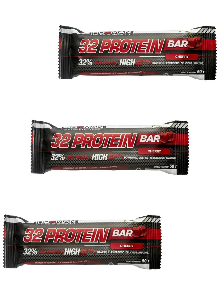 IRONMAN Ironman, 32% Protein Bar в шоколаде, 30х50г (Вишня), Ironman, 32% Protein Bar в шоколаде, 30х50г (Вишня)
IRONMAN Ironman, 32% Protein Bar в шоколаде, 30х50г (Вишня), Ironman, 32% Protein Bar в шоколаде, 30х50г (Вишня)