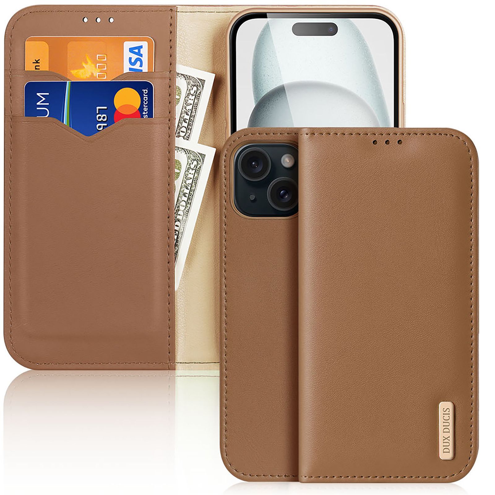 Чехол бумажник из натуральной кожи Dux Ducis для iPhone 15, Hivo series коричневый, DD 15
Чехол бумажник из натуральной кожи Dux Ducis для iPhone 15, Hivo series коричневый, DD 15