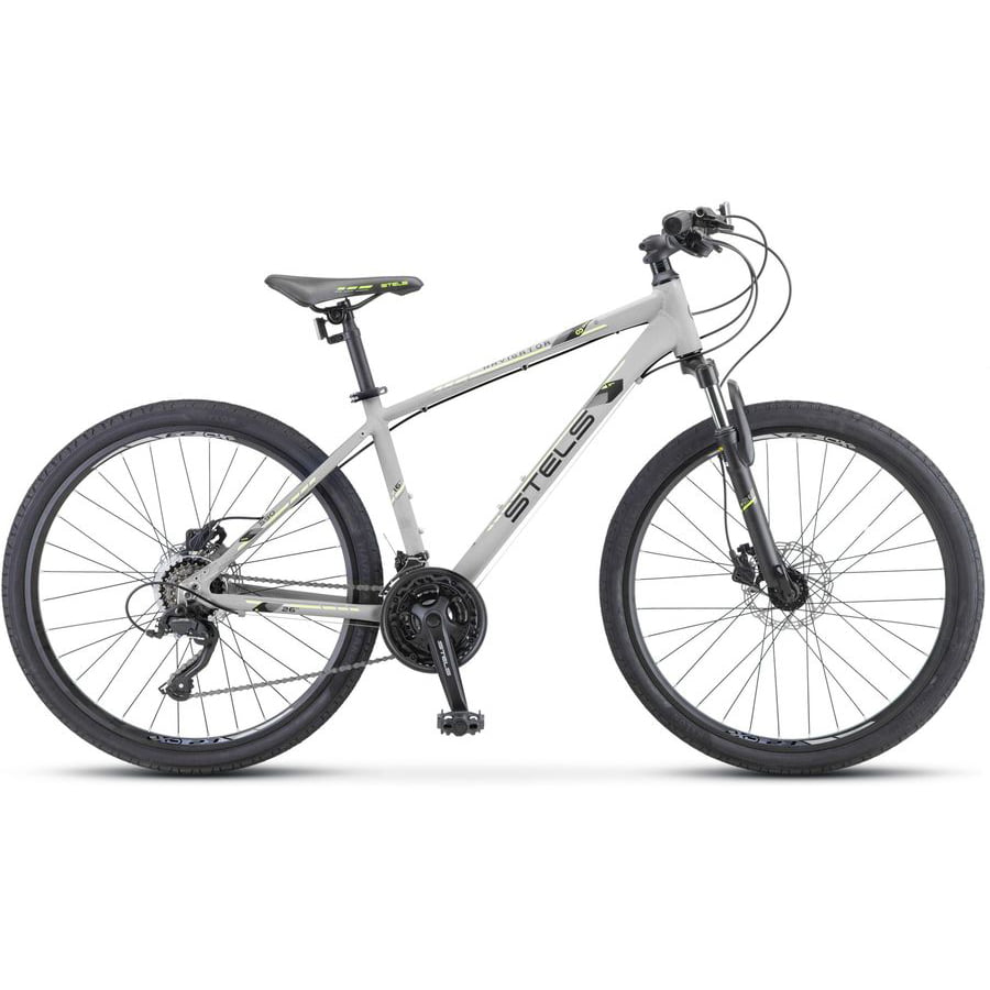 фото Велосипед stels navigator 590 d k010 серый/салатовый 16"