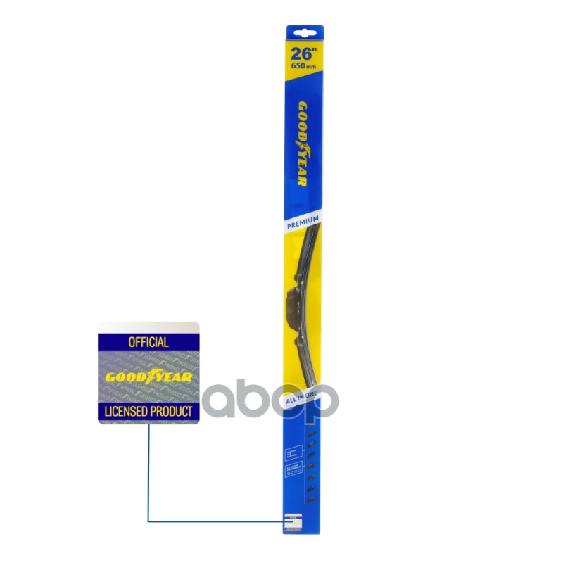Щетка Стеклоочистителя 650 Мм Бескаркасная 1 Шт Goodyear Premium Gy000446 GOODYEAR арт. GY
Щетка Стеклоочистителя 650 Мм Бескаркасная 1 Шт Goodyear Premium Gy000446 GOODYEAR арт. GY