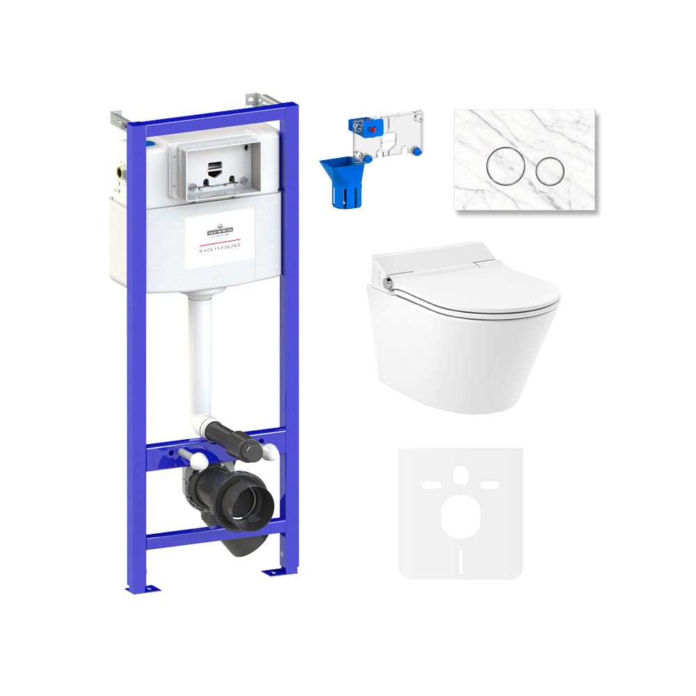 Умный комплект 7 в 1 Lavinia Boho Smart V-Clean 87561203, премиум с каменной клавишей, Белый, Умный комплект унитазов Lavinia Boho - Smart V-Clean, унитаз 3359101RS с круглой клавишей
Умный комплект 7 в 1 Lavinia Boho Smart V-Clean 87561203, премиум с каменной клавишей, Белый, Умный комплект унитазов Lavinia Boho - Smart V-Clean, унитаз 3359101RS с круглой клавишей