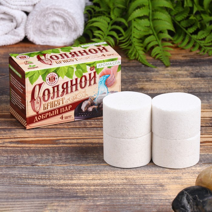 Соляной брикет для бани "Добрый пар", 4 шт. 
Соляной брикет для бани "Добрый пар", 4 шт.