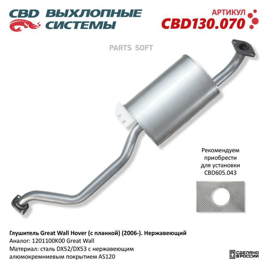 Глушитель Great Wall Hover (с планкой) (2006-). Нержавеющий. CBD130.070 NEW CBD CBD130.070
Глушитель Great Wall Hover (с планкой) (2006-). Нержавеющий. CBD130.070 NEW CBD CBD130.070