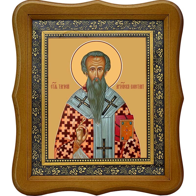 Тарасий Константинопольский Святитель. Икона на холсте.
Тарасий Константинопольский Святитель. Икона на холсте.