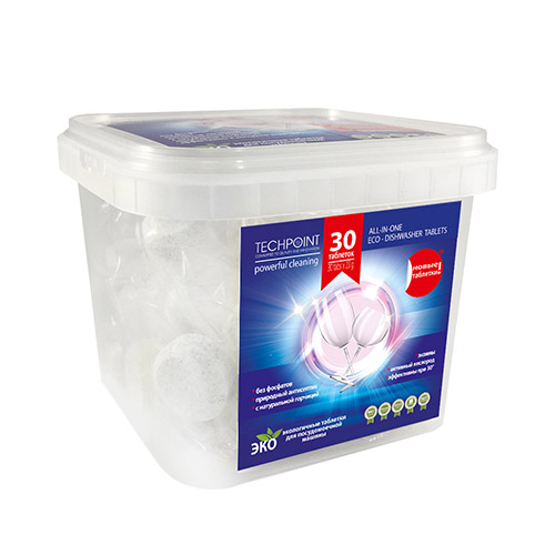 Таблетки для ПММ TechPoint All IN ONE 30 штук, Таблетки для ПММ All-IN-ONE ECO-DISHWASHER TABLETS (20грамм) 30 штук, арт. 9986
Таблетки для ПММ TechPoint All IN ONE 30 штук, Таблетки для ПММ All-IN-ONE ECO-DISHWASHER TABLETS (20грамм) 30 штук, арт. 9986