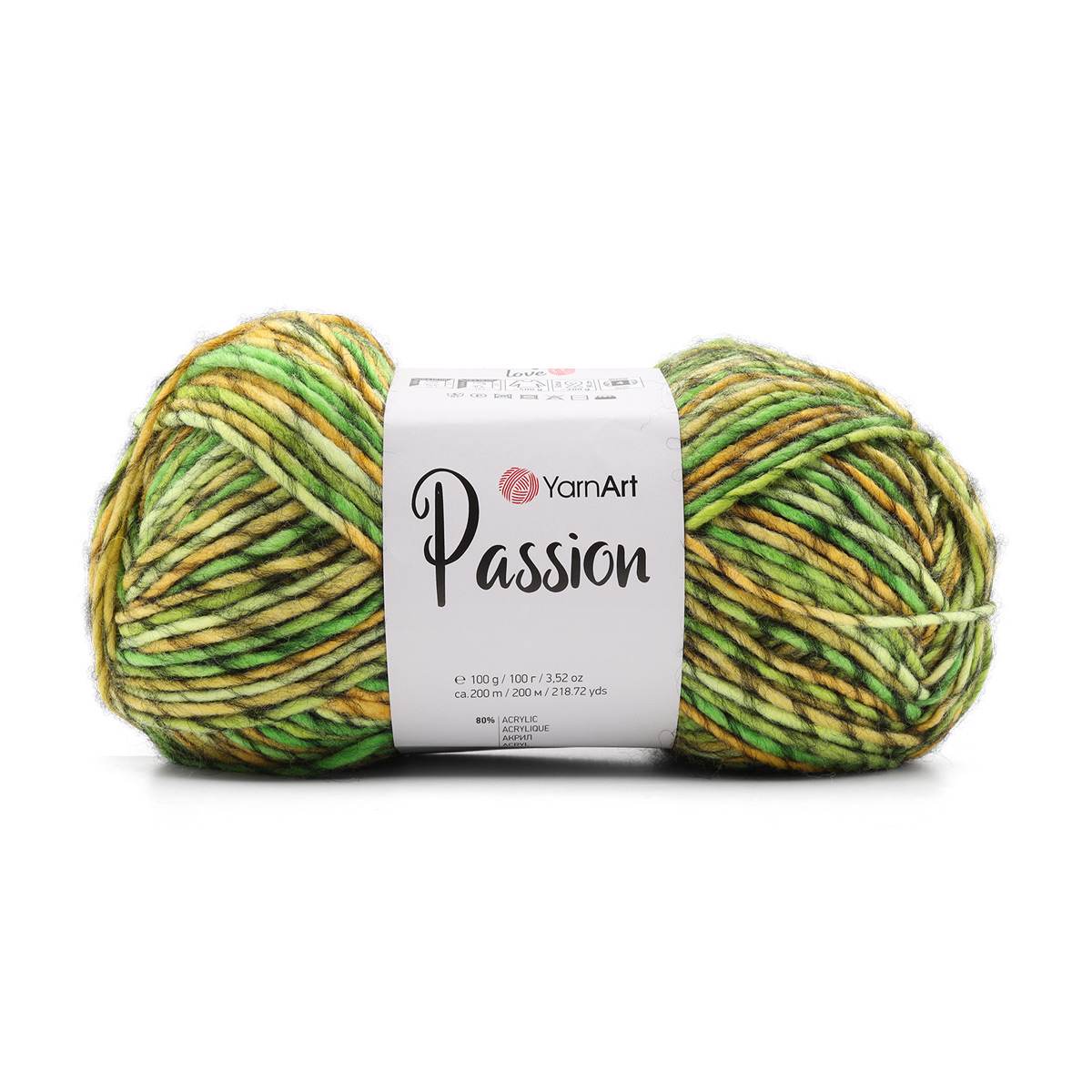 Пряжа YarnArt 'Passion', 100г, 200м (шерсть, акрил) (1243 принт), 5 мотков, Желтый;зеленый
Пряжа YarnArt 'Passion', 100г, 200м (шерсть, акрил) (1243 принт), 5 мотков, Желтый;зеленый