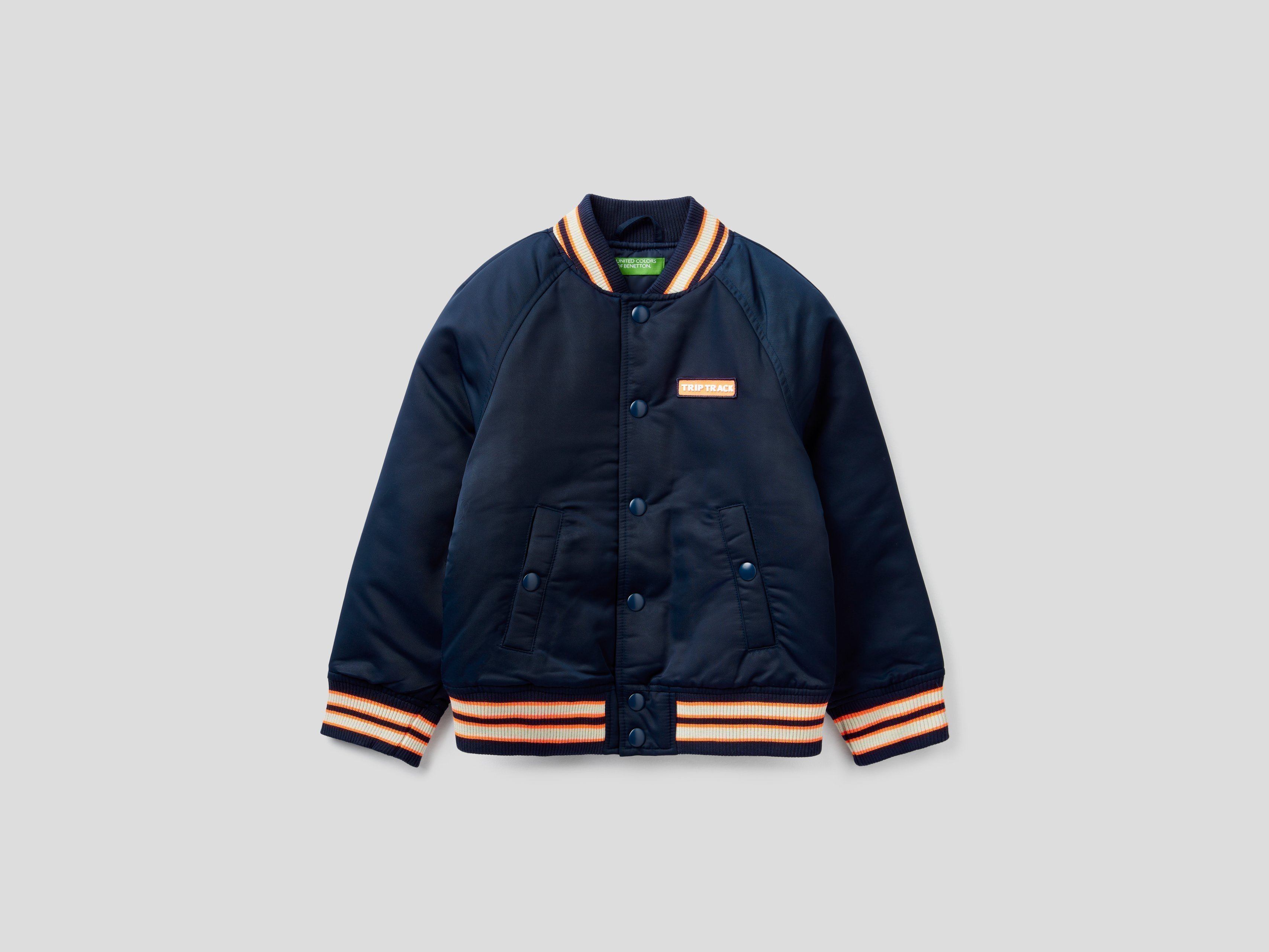 фото Бомбер для мальчиков benetton цв. синий р.146 united colors of benetton