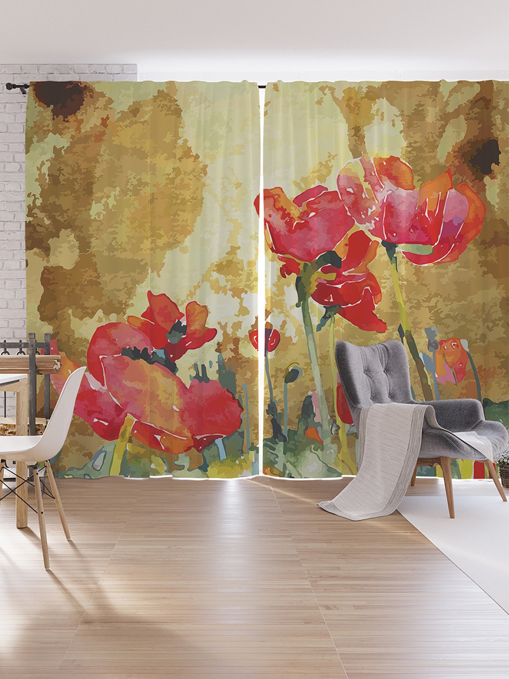 Шторы под лён JoyArty "В цветочных далях", серия Oxford DeLux, 340х265 см, В цветочных далях 
Шторы под лён JoyArty "В цветочных далях", серия Oxford DeLux, 340х265 см, В цветочных далях