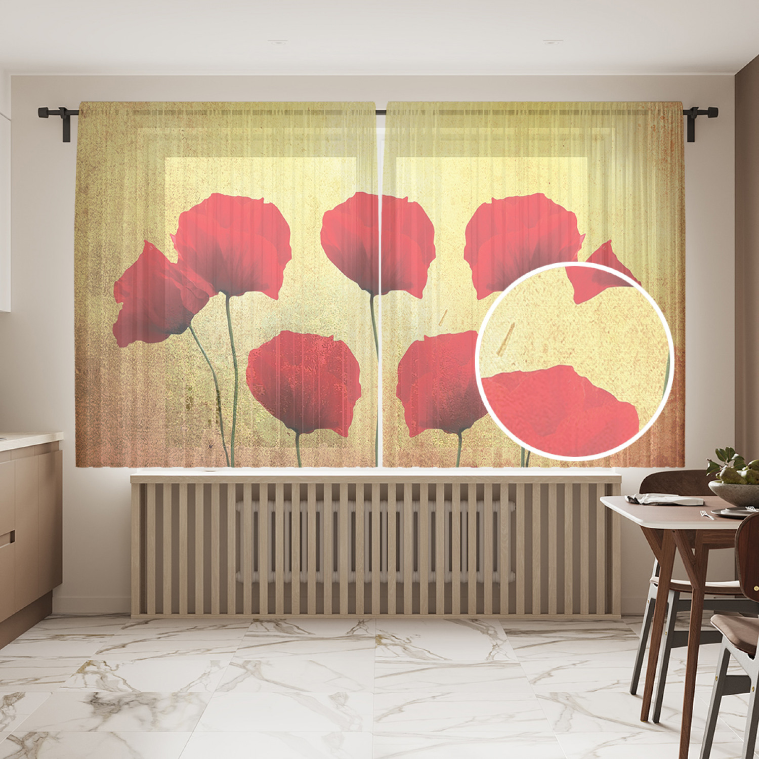 Фототюль JoyArty "Симметричные маки", 145x180см (2 полотна со шторной лентой + 50 крючков), Симметричные маки
Фототюль JoyArty "Симметричные маки", 145x180см (2 полотна со шторной лентой + 50 крючков), Симметричные маки