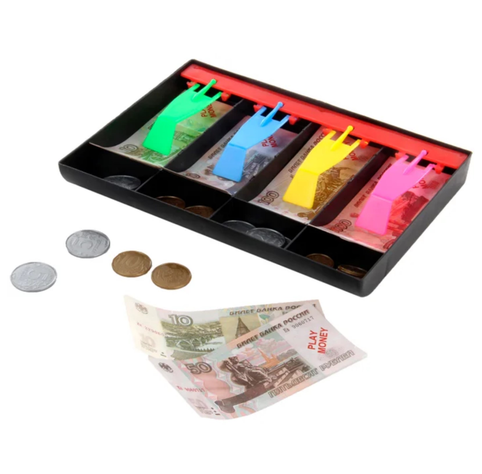 Игровой набор Game Money Набор денег для кассы Рубли 25,5 x 2,5 x 31,5 см, Разноцветный
Игровой набор Game Money Набор денег для кассы Рубли 25,5 x 2,5 x 31,5 см, Разноцветный