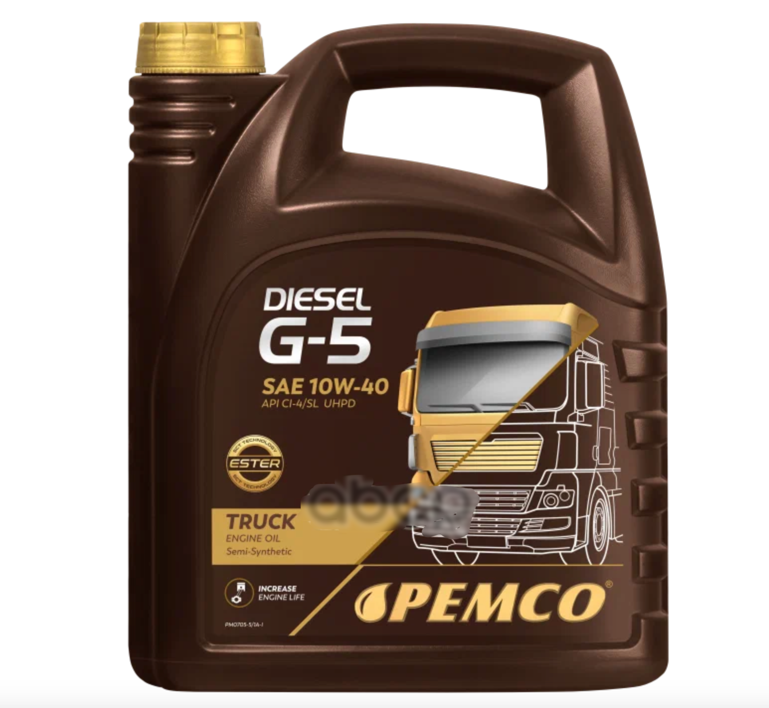 Моторное масло PEMCO полусинтетическое Diesel G-5 UHPD 10W40 5л 
Моторное масло PEMCO полусинтетическое Diesel G-5 UHPD 10W40 5л