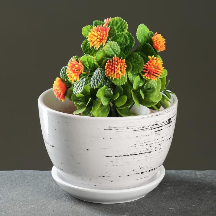 Цветочный горшок Sima-land День 0,75 л белый 1 шт., День 
Цветочный горшок Sima-land День 0,75 л белый 1 шт., День