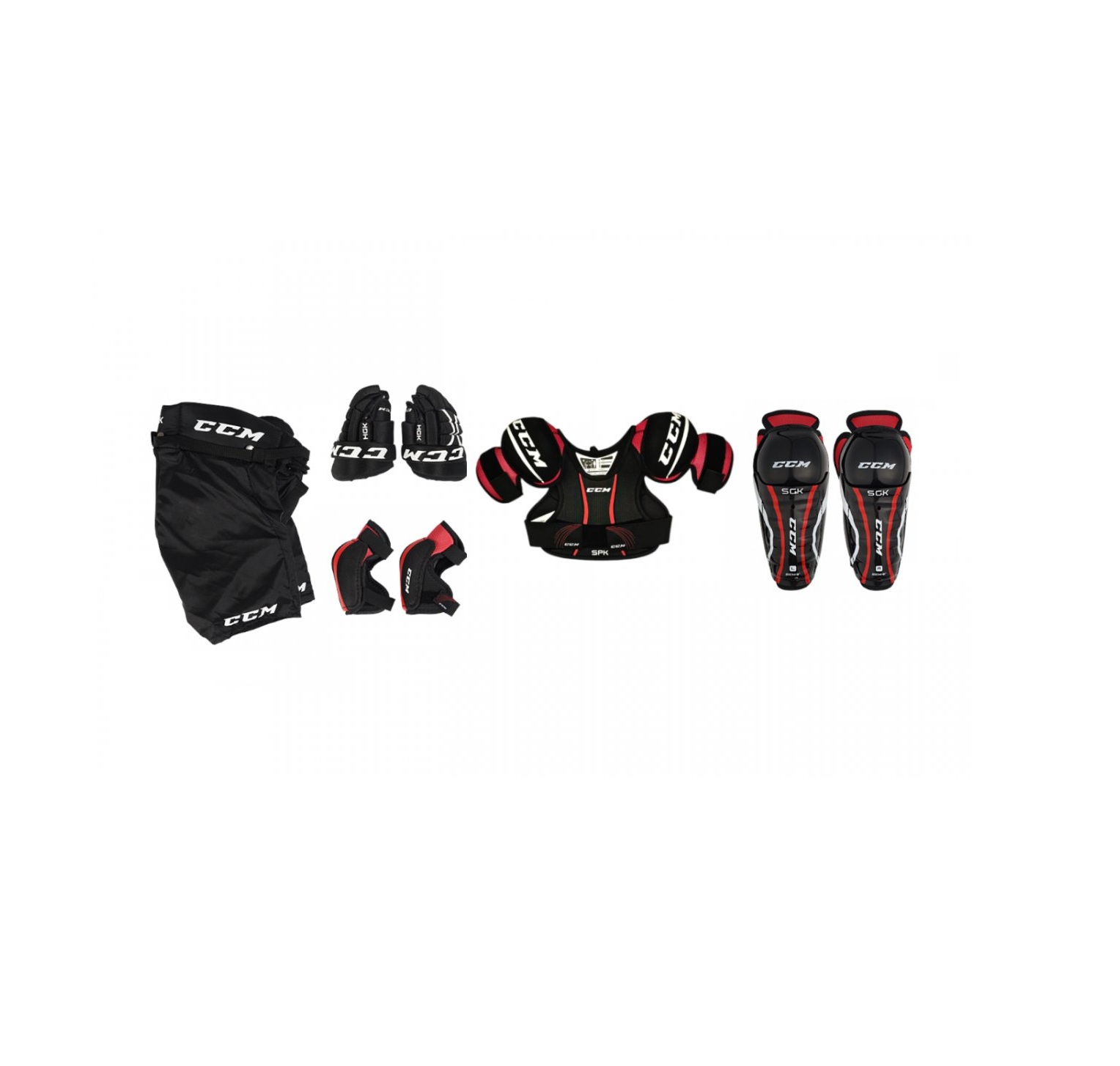 фото Комплект защиты хоккейный ccm starter kit, черный/красный, l