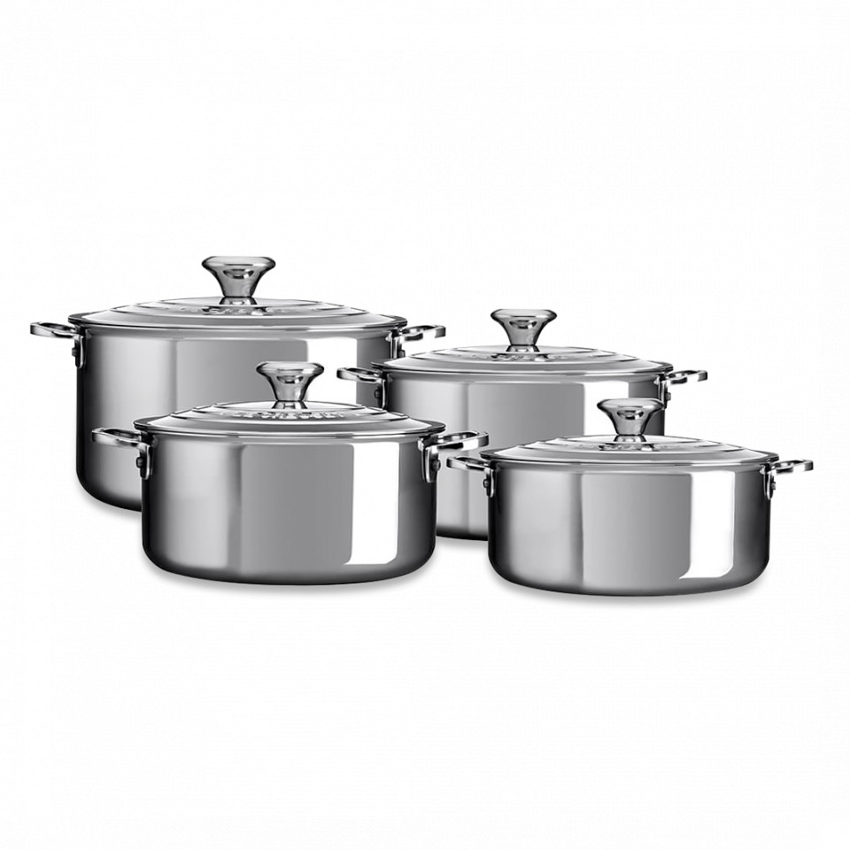 Набор из 4-х кастрюль LE CREUSET No Colour 3-х слойные No Colour нержавеющая сталь, Серебристый
Набор из 4-х кастрюль LE CREUSET No Colour 3-х слойные No Colour нержавеющая сталь, Серебристый