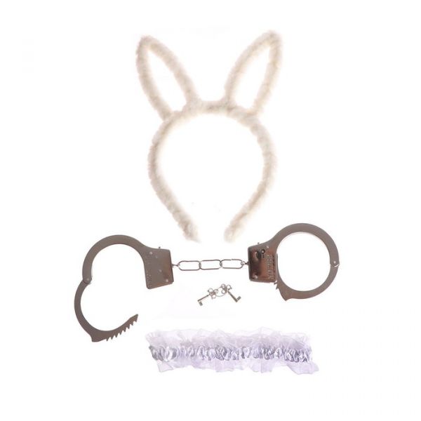 фото Карнавальный набор лас играс «я твоя зайка», ободок, наручники, повязка