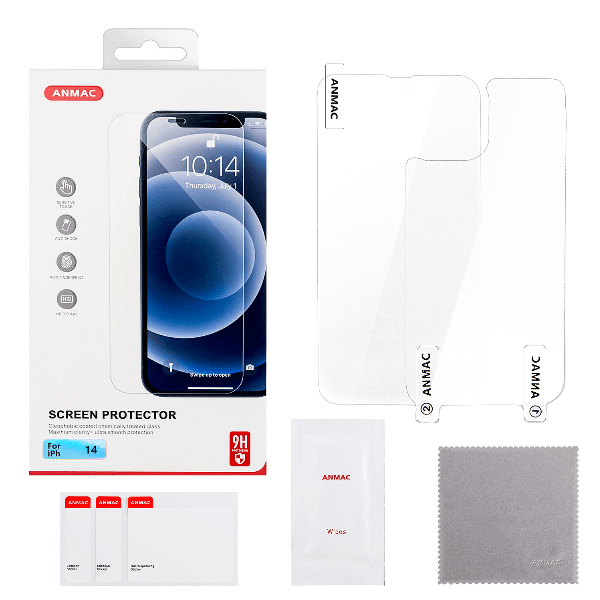 Защитное стекло Anmac для iPhone 14 + пленка назад, Защитное стекло ANMAC для iPhone 14 + пленка назад
Защитное стекло Anmac для iPhone 14 + пленка назад, Защитное стекло ANMAC для iPhone 14 + пленка назад