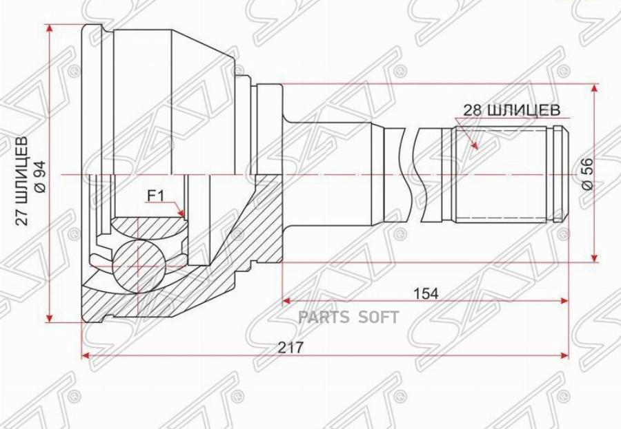 SAT Шрус наружный MITSUBISHI PAJERO L04#/L14# 82-91/PAJERO 6G74 V25/45 93-96/PAJERO SPORT
SAT Шрус наружный MITSUBISHI PAJERO L04#/L14# 82-91/PAJERO 6G74 V25/45 93-96/PAJERO SPORT