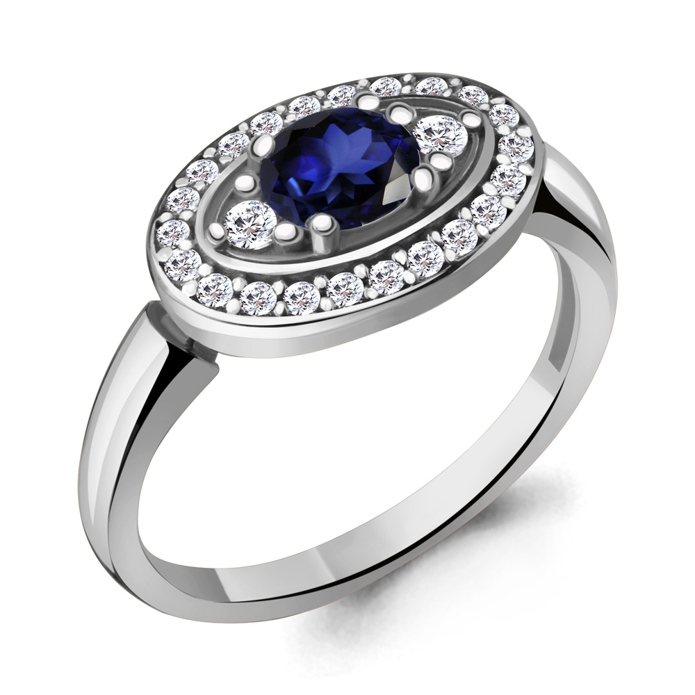 Кольцо из серебра с сапфиром искусственным/фианитом р. Aquamarine 68747АБ, 68747АБ_925_р
Кольцо из серебра с сапфиром искусственным/фианитом р. Aquamarine 68747АБ, 68747АБ_925_р