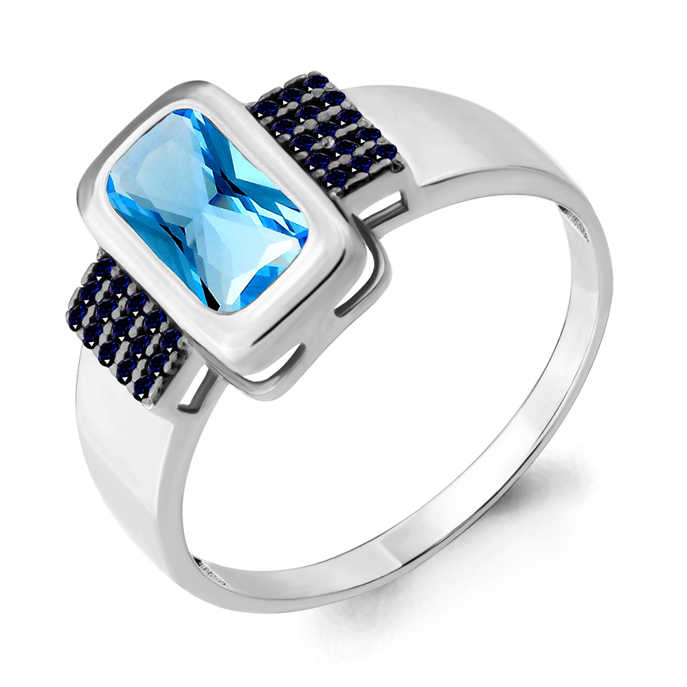 Кольцо из серебра с топазом искусственным/сапфиром искусственным р. Aquamarine 6903592Б, 6903592Б_925_р
Кольцо из серебра с топазом искусственным/сапфиром искусственным р. Aquamarine 6903592Б, 6903592Б_925_р